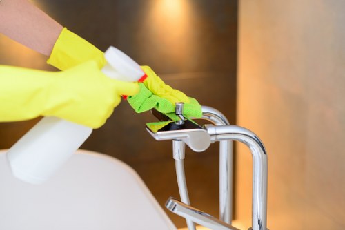 Facade cleaning for a commercial building exterior in Uxbridge