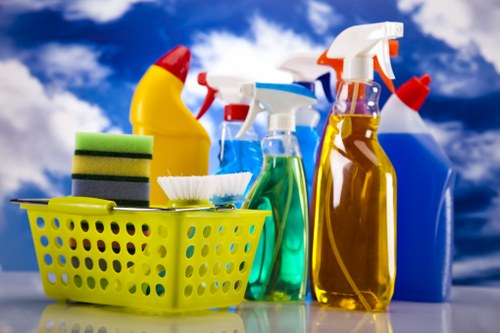Local cleaning team working in an office in Uxbridge