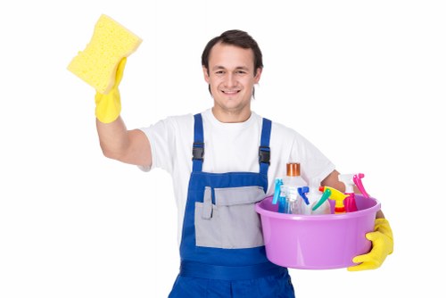 Risk assessment checklist being completed before cleaning