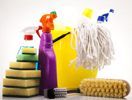 Cleaning team working on a short-stay property turnaround in Uxbridge